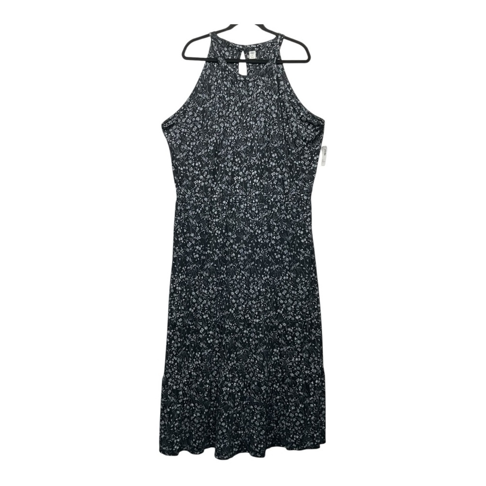 Old Navy Waist-Defined Halter Plus-Size Tiered Maxi 3X Sundress Classic NWT
